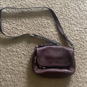 Brown Fossil Crossbody with multiple compartments